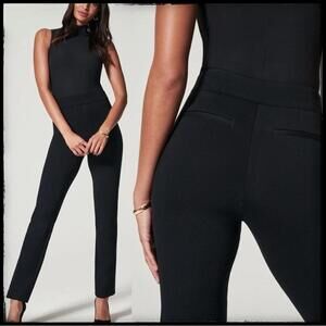NWOT Spanx The Perfect Pant Slim Straight Black Trouser Medium